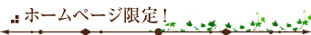 ホームページ限定!
