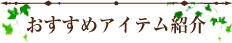 おすすめアイテム紹介